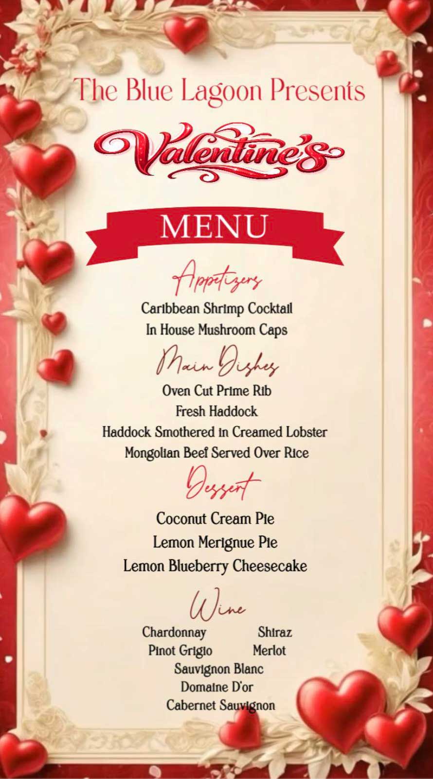 Blue Lagoon Valentine's Dinner Weekend 1